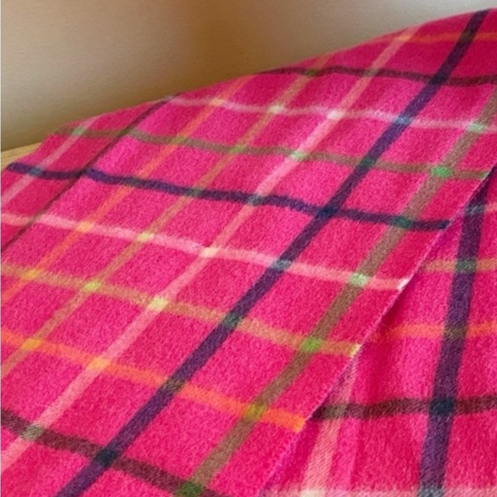 Coach Pink Plaid Scarf - Picture 2 of 4